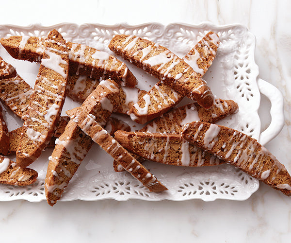 Lemon-Iced Ginger Biscotti