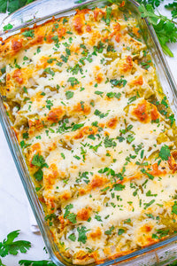 Salsa Verde Chicken Enchiladas