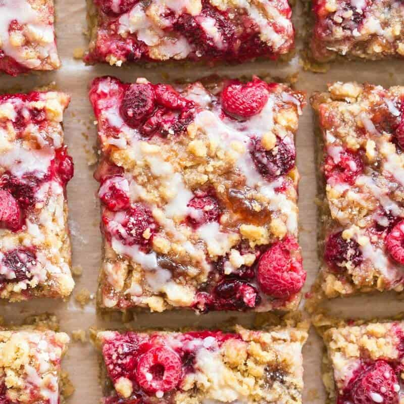 Raspberry Crumble Bars- Vegan and Keto!